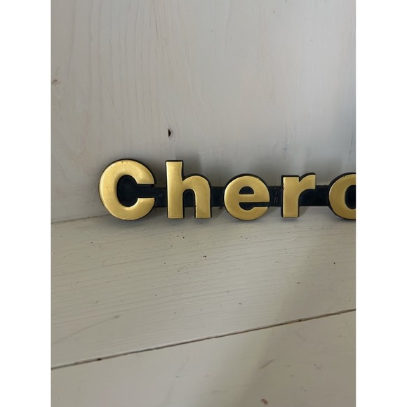 Gold Jeep Cherokee Car Truck Vehicle Fender Nameplate Emblems Badge Decals Parts - Picture 2 of 4